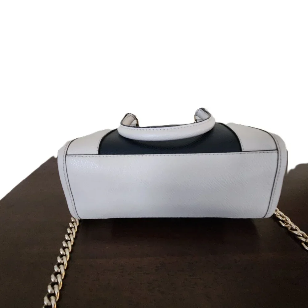 New Coach Mini Bennett Midnight & White Crossbody Bag Satchel Purse
